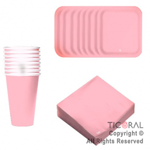 KIT DESCARTABLE POLIPAPEL ROSA PASTEL X 1